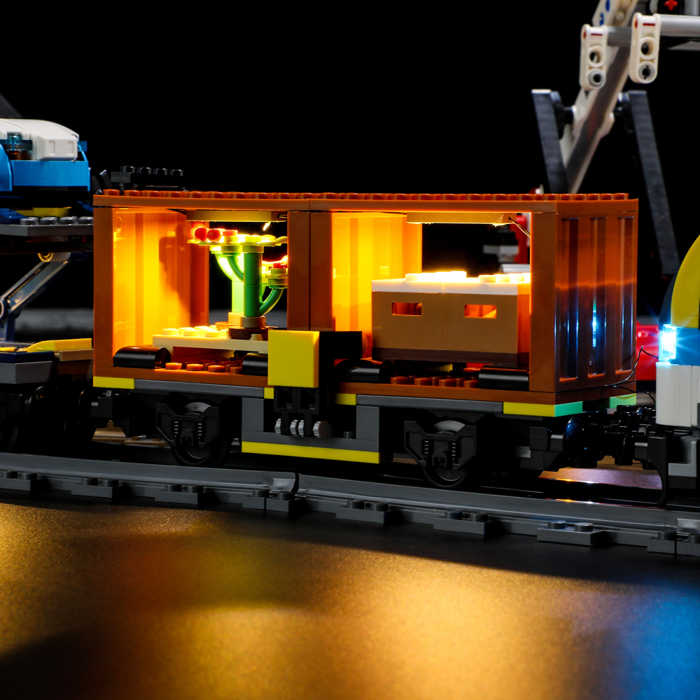 【Light Sets】Bricks LED Lighting 60336 City Trains Freight train
