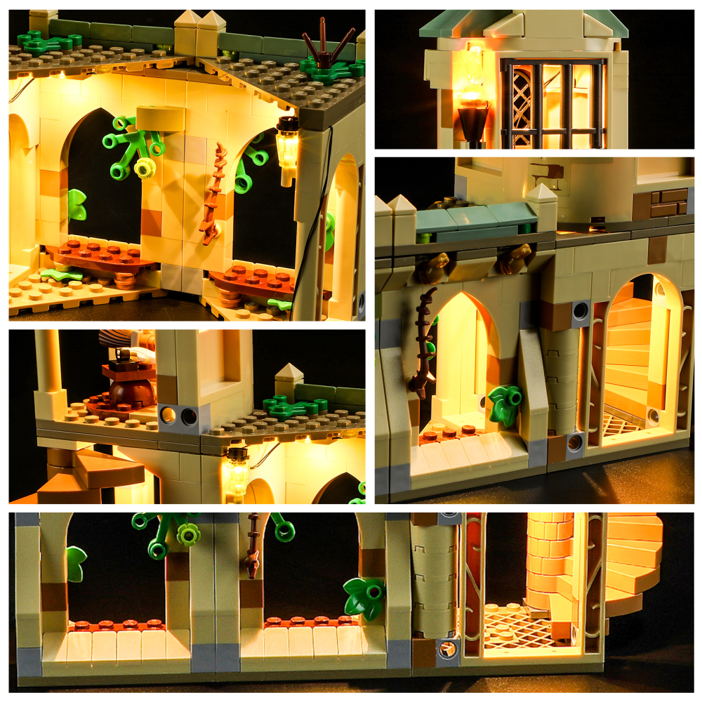 【Light Sets】Bricks LED Lighting 76401 Movie & Game Harry Potter Hogwarts Courtyard: Sirius's Rescue