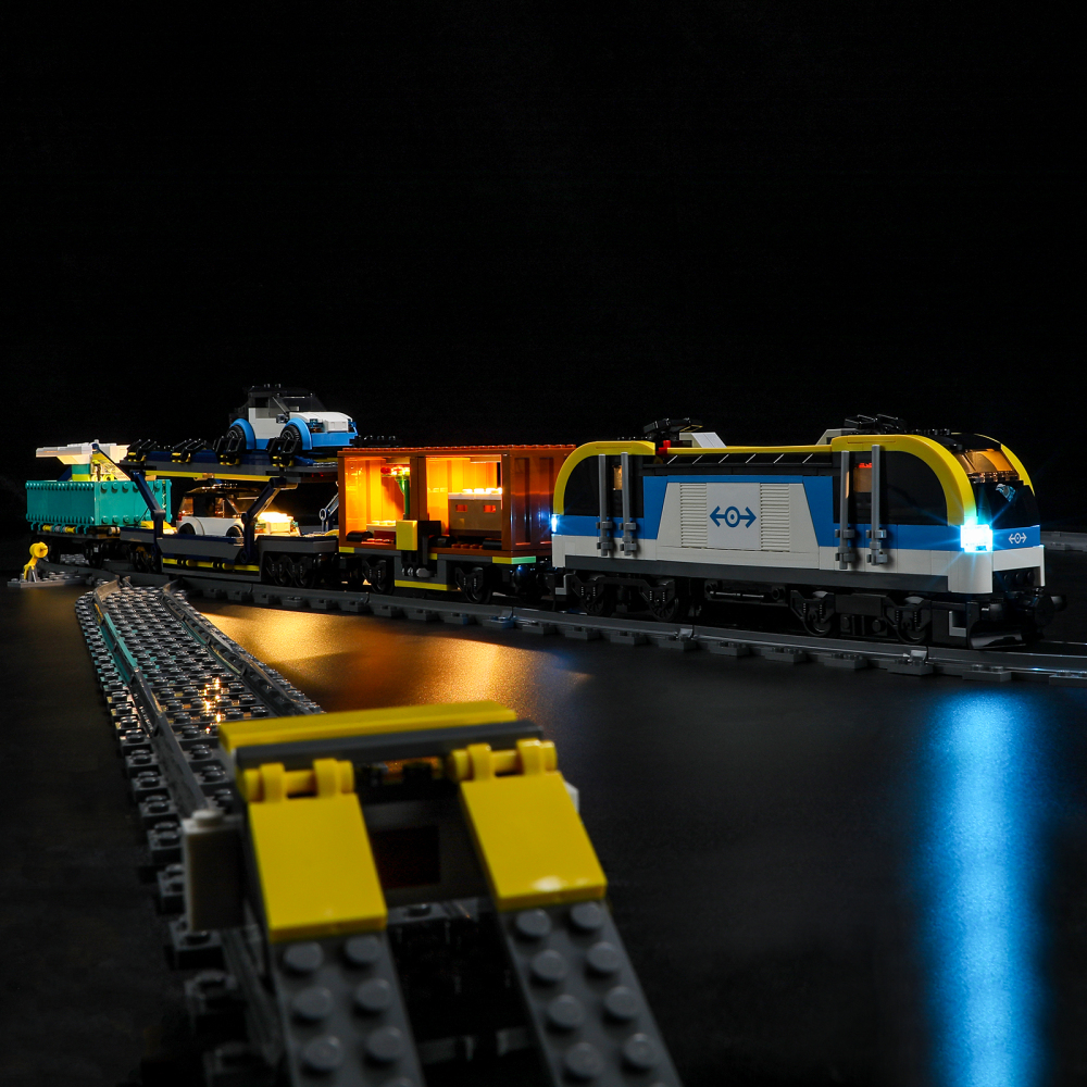 【Light Sets】Bricks LED Lighting 60336 City Trains Freight train