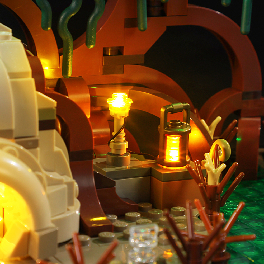 【Light Sets】Bricks LED Lighting 75330 Movie & Game Star Wars Dagobah Jedi Training Diorama