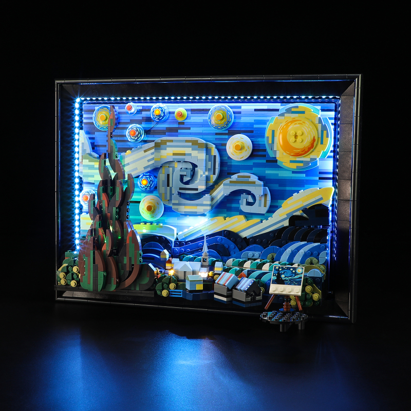 【Light Sets】Bricks LED Lighting 21333 Ideas Vincent van Gogh - The Starry Night
