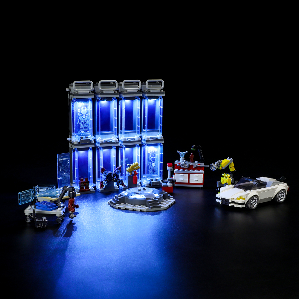 【Light Sets】Bricks LED Lighting 76216 Super heroes Marvel Iron Man Armoury