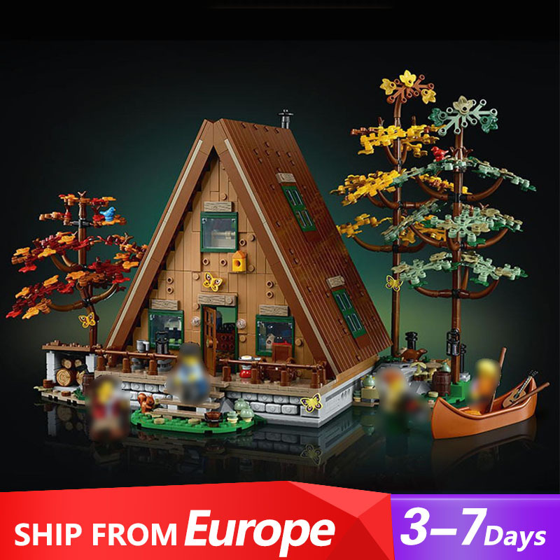 {Pre-Order} Custom 2138 Ideas A-Frame Cabin Moduler Buildings Blocks 2082±pcs Bricks 21338 from China.