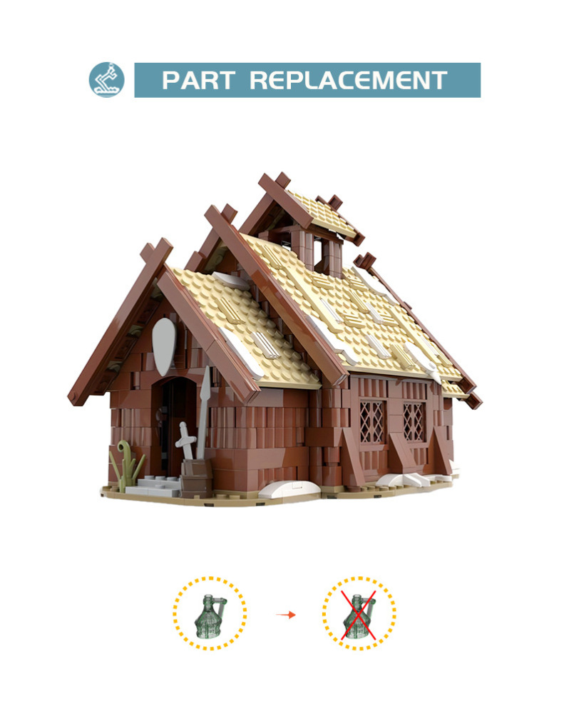 BuildMoc MOC-96080 Viking Banquet Hall Creator