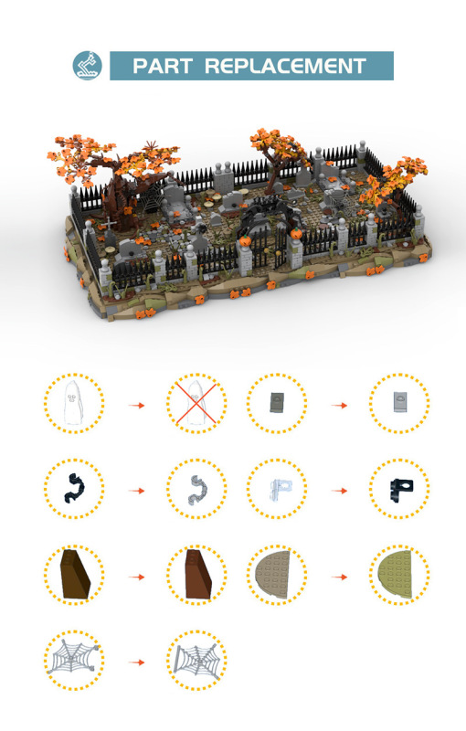 BuildMoc MOC-118177 Haunted Cemetery Creator