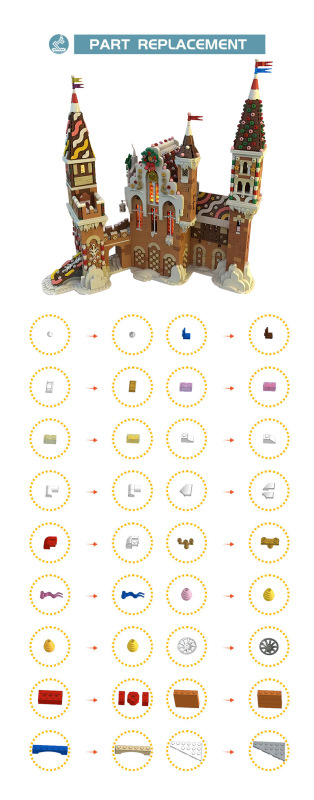 BuildMoc MOC-130576 Gingerbread Castle Creator