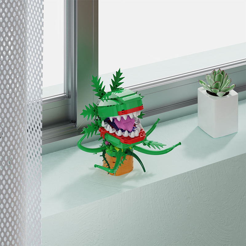 BuildMOC C7814 Crazy Florist Audrey II Cannibal Flowers