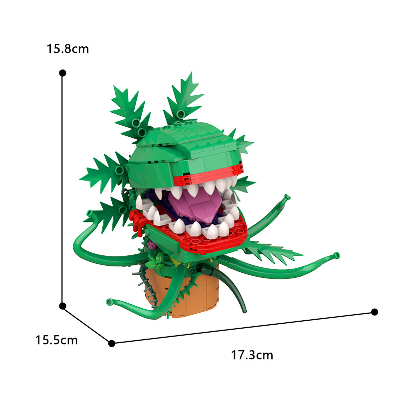 BuildMOC C7814 Crazy Florist Audrey II Cannibal Flowers