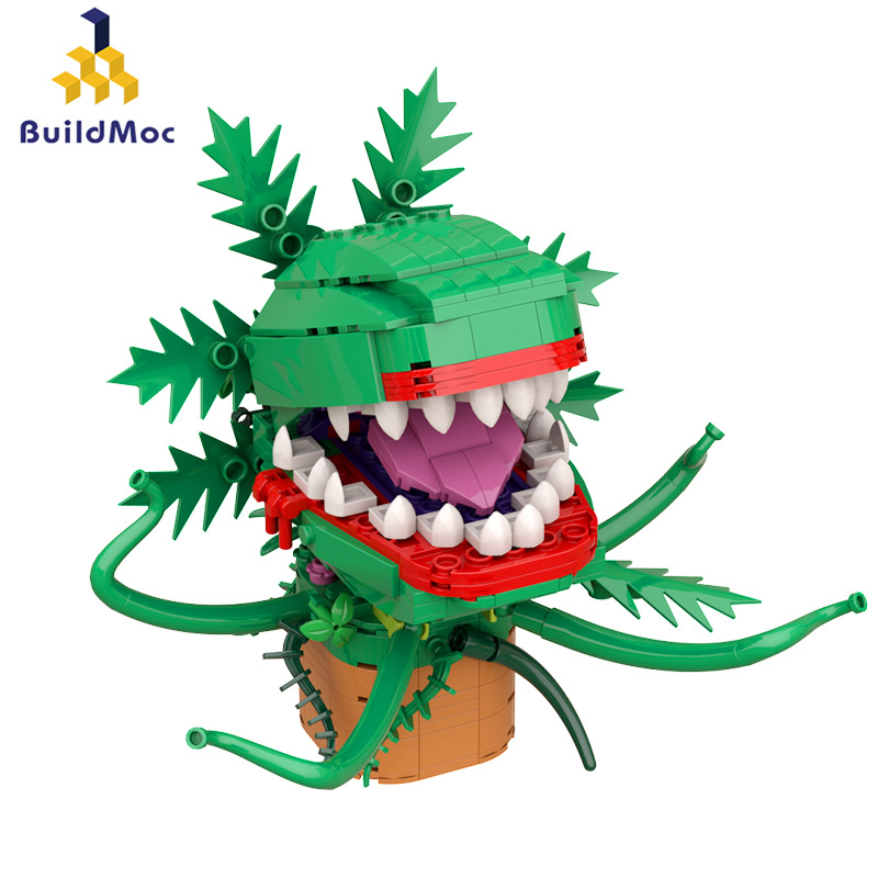 BuildMOC C7814 Crazy Florist Audrey II Cannibal Flowers