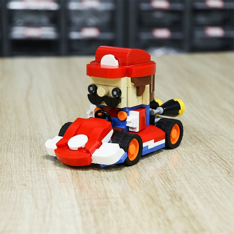 BuildMoc MOC-2177 Small Particles Puzzle Toys Mario Kart