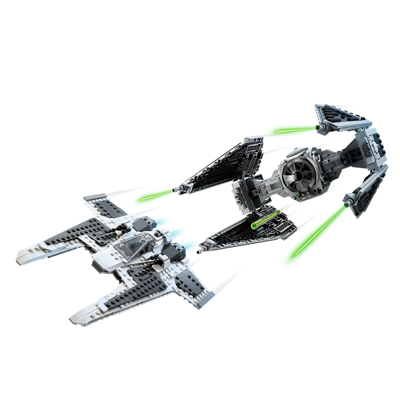 Mandalorian Fang Fighter vs. TIE Interceptor Star Wars Movie & Games 75348