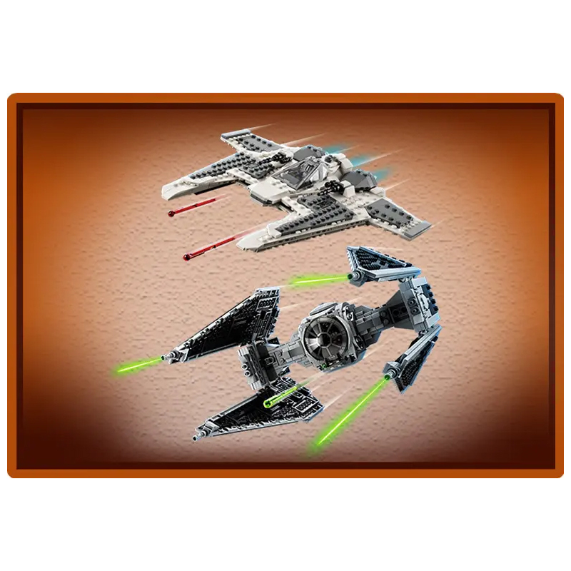Mandalorian Fang Fighter vs. TIE Interceptor Star Wars Movie & Games 75348