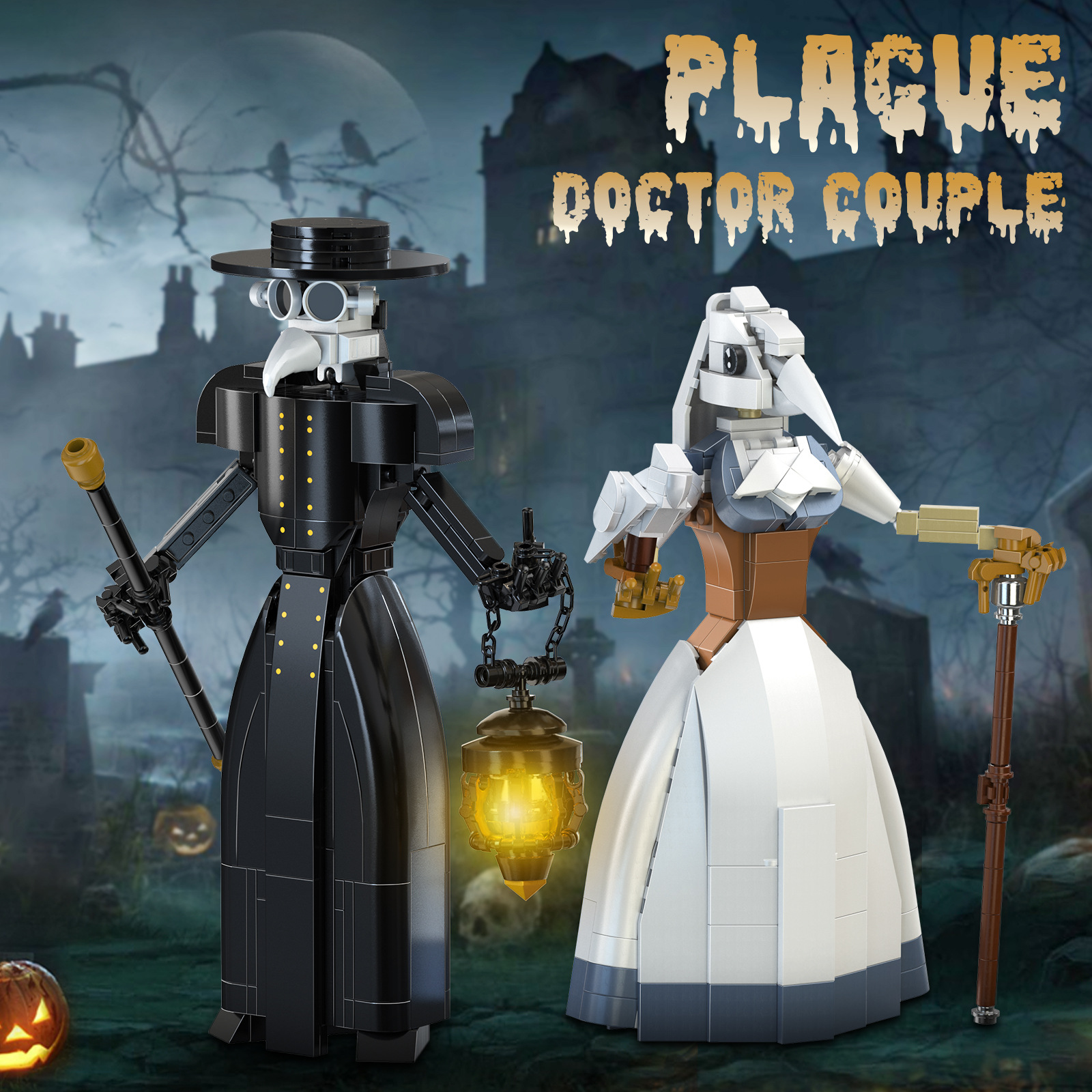 MOC F-C9981 Plague Doctor Couple
