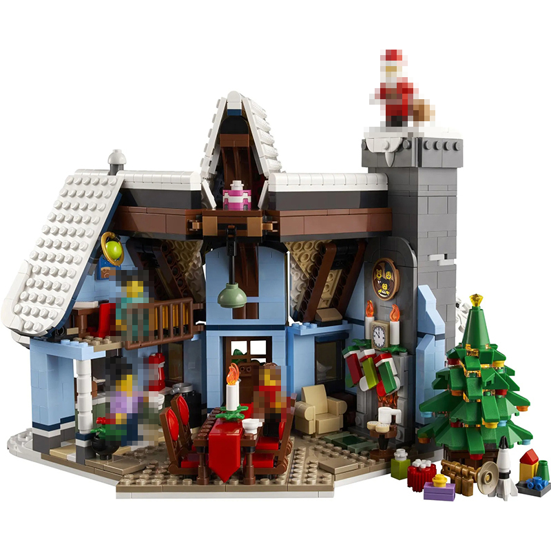 Custom T88088 Santa's Visit Winter Village Christmas Gift 10293 Building Block Brick Toy 1445PCS   From China