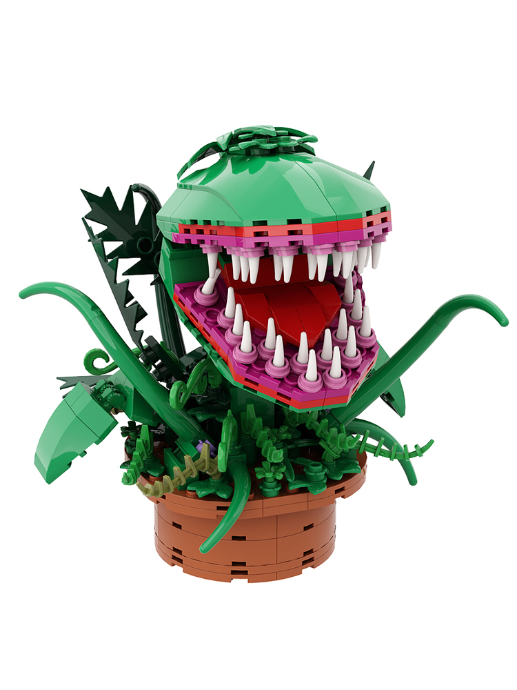 GoBricks MOC A1077 Xenomorph Flower Audrey II Custom LEGO Model