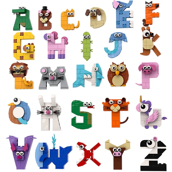 GoBricks MOC F-A0632 Animal Alphabet