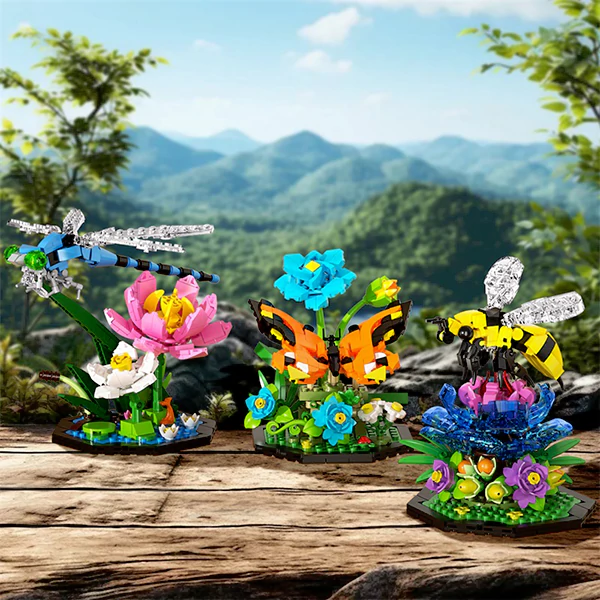 GoBricks MOC F-A0635 Flower Language Insects