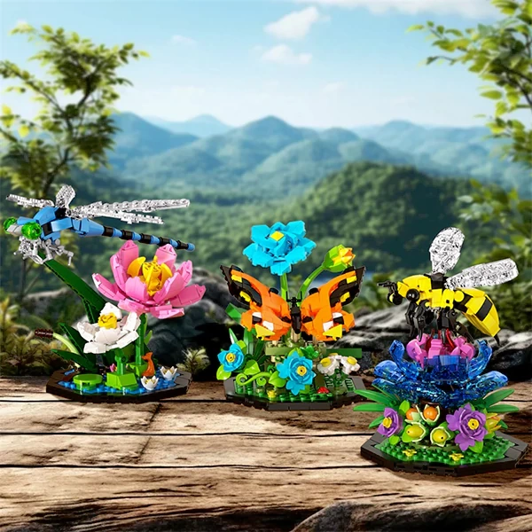 GoBricks MOC F-A0635 Flower Language Insects