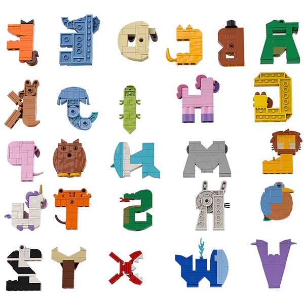 GoBricks MOC F-A0632 Animal Alphabet