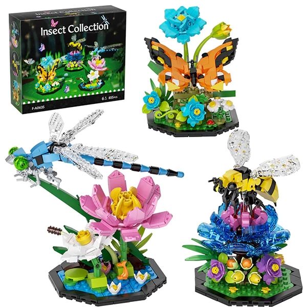 GoBricks MOC F-A0635 Flower Language Insects