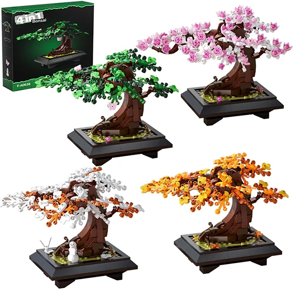 GoBricks MOC F-A0638 Four Seasons Bonsai Custom LEGO Model
