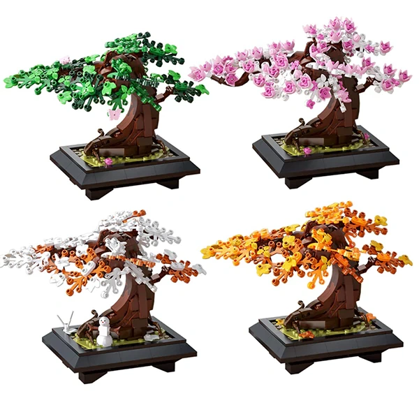 GoBricks MOC F-A0638 Four Seasons Bonsai Custom LEGO Model