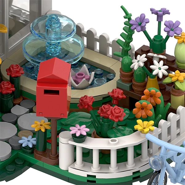 GoBricks MOC F-A0603 White Flower House