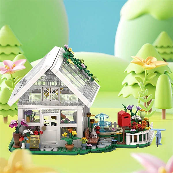GoBricks MOC F-A0603 White Flower House