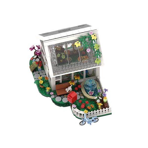 GoBricks MOC F-A0603 White Flower House