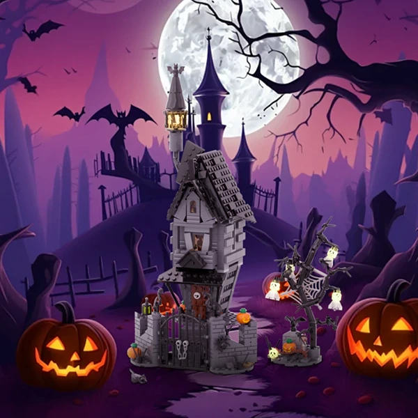 GoBricks MOC F-A0650 Halloween House Custom LEGO Model