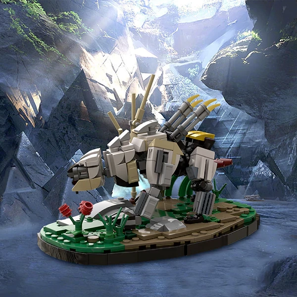 GoBricks MOC 115168 Horizon Zero Dawn Sawtooth With Stand