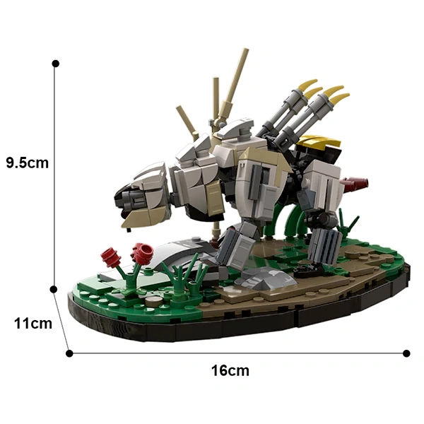GoBricks MOC 115168 Horizon Zero Dawn Sawtooth With Stand