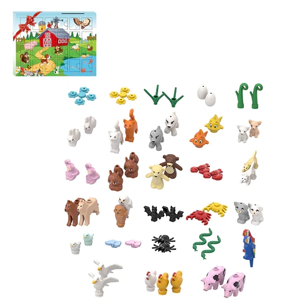 GoBricks MOC F-A0666 Christmas 24mini Animal Countdown Calendar
