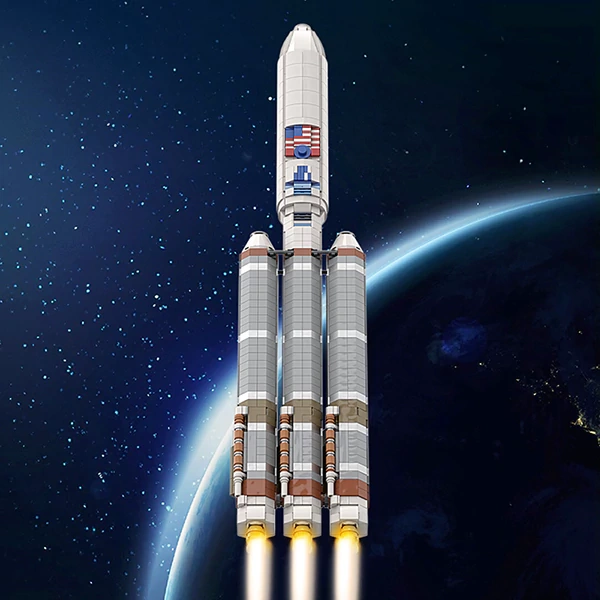 GoBricks MOC 121058 1:110 Atlas V Heavy