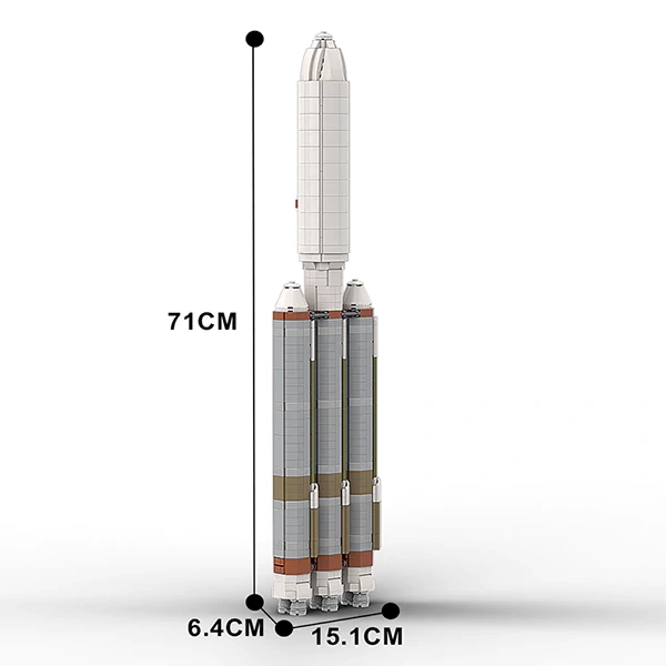 GoBricks MOC 121058 1:110 Atlas V Heavy