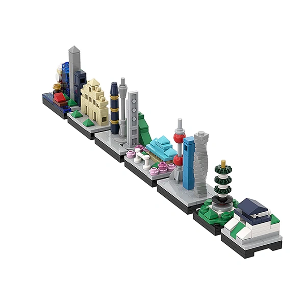 GoBricks MOC A0162Y02 G2109 China Skyline B
