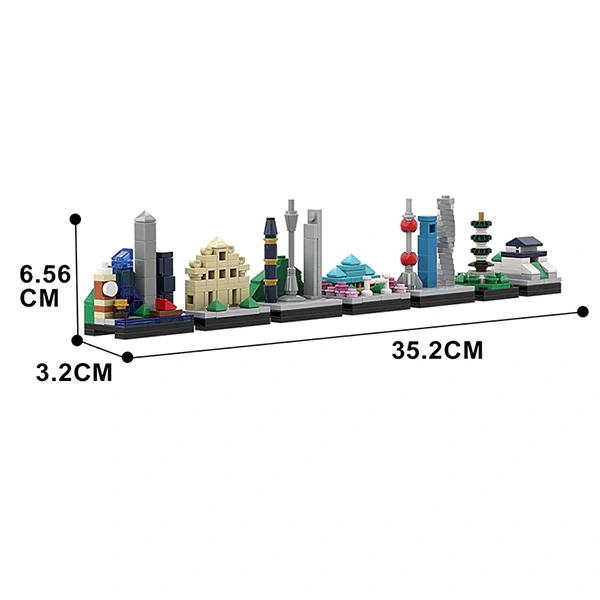 GoBricks MOC A0162Y02 G2109 China Skyline B