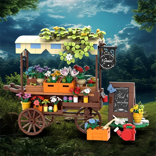 GoBricks MOC F-A0620 Fantasy Flower Car