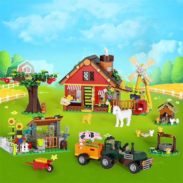 [Pre-Sale] GoBricks MOC F-A0637 Farm Europe Warehouse Express
