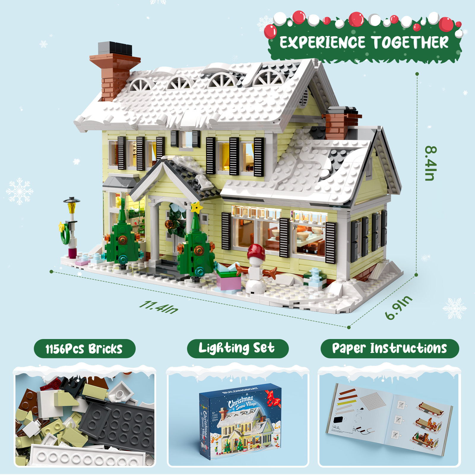MOC F-C9925 Christmas Snow Village Custom LEGO Model
