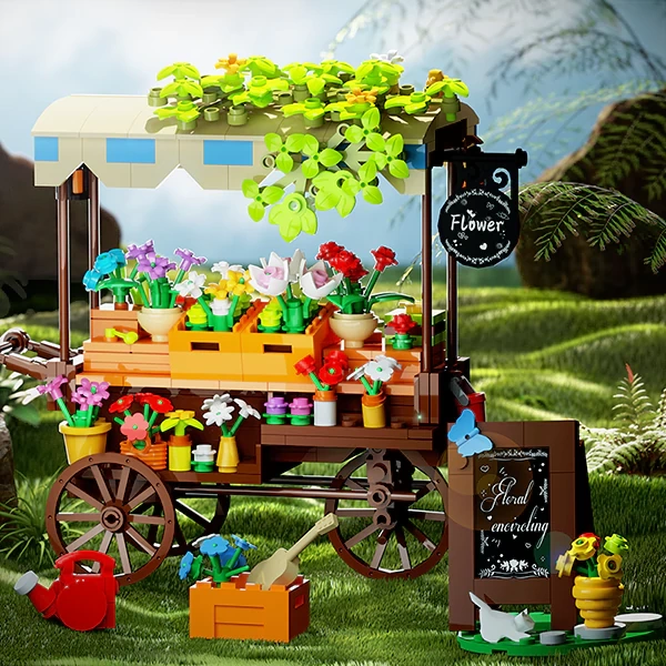GoBricks MOC F-A0620 Fantasy Flower Car
