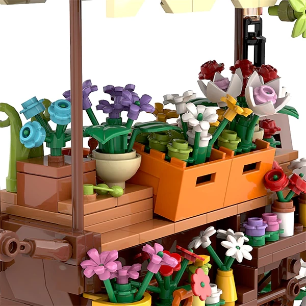 GoBricks MOC F-A0620 Fantasy Flower Car