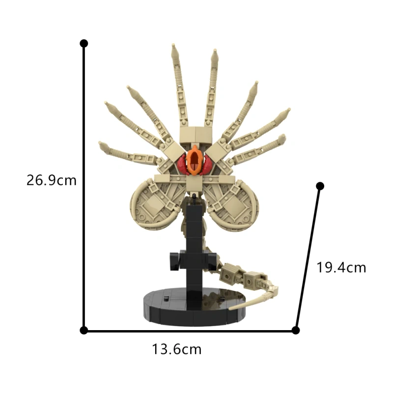 GoBricks MOC A1582 Xenomorph Alien Facehugger