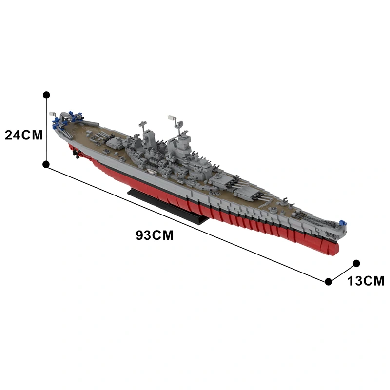 GoBricks MOC 31764 Lowa Class Battleship USS Missouri