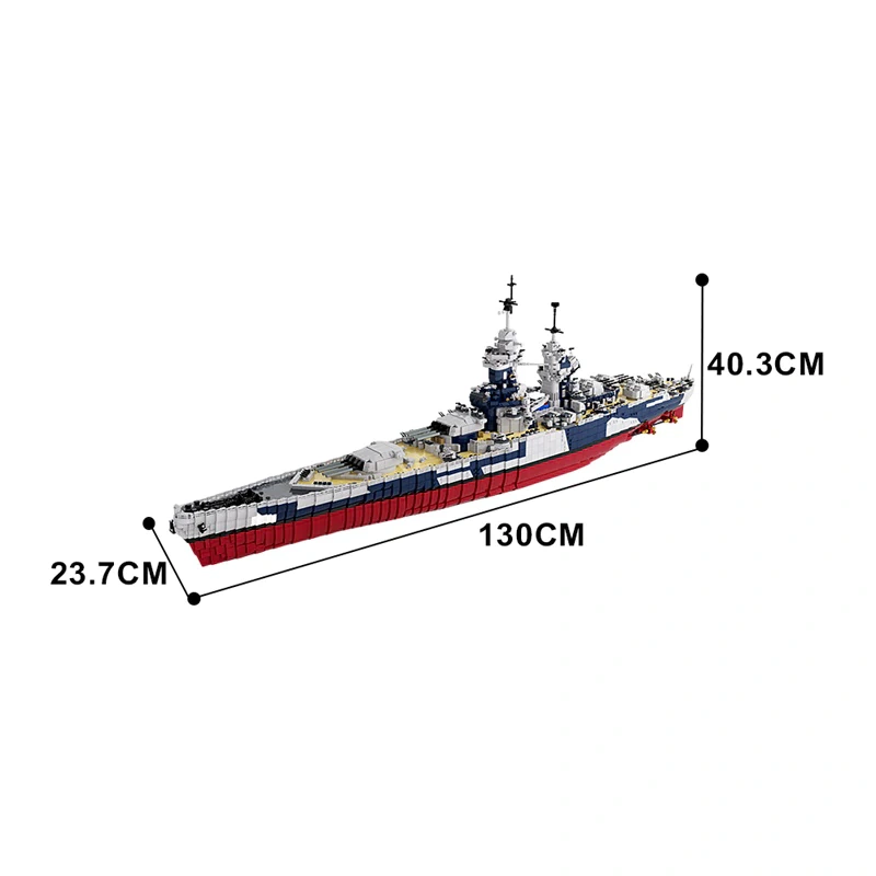 GoBricks MOC 163300 French Battleship Richelieu