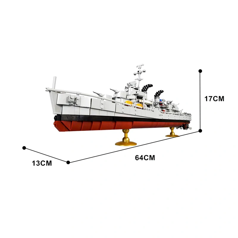 GoBricks MOC A1043 Fletcher Class Destroyer