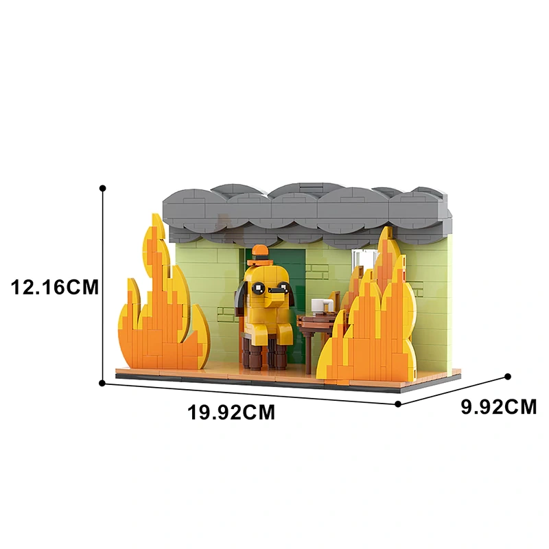 GoBricks MOC This Is Fine Dog
