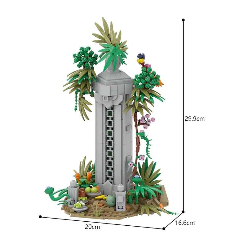 MOC C10212 Fairy Tale Scene Flower Plants Mushroom