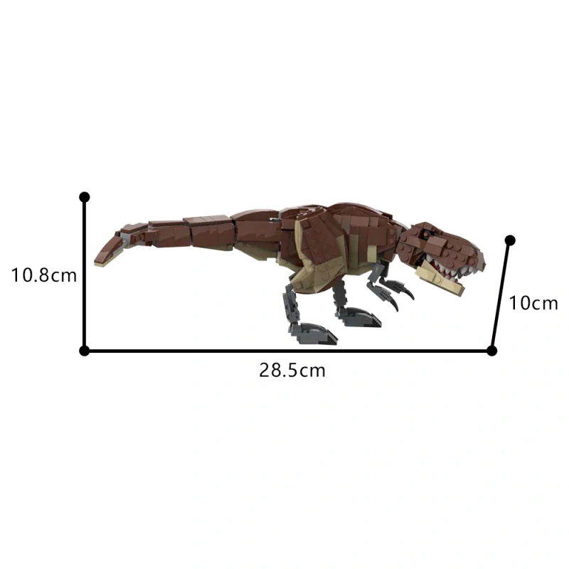 GoBricks MOC 102545 Tyrannosaurus Rex Minifigure Scale