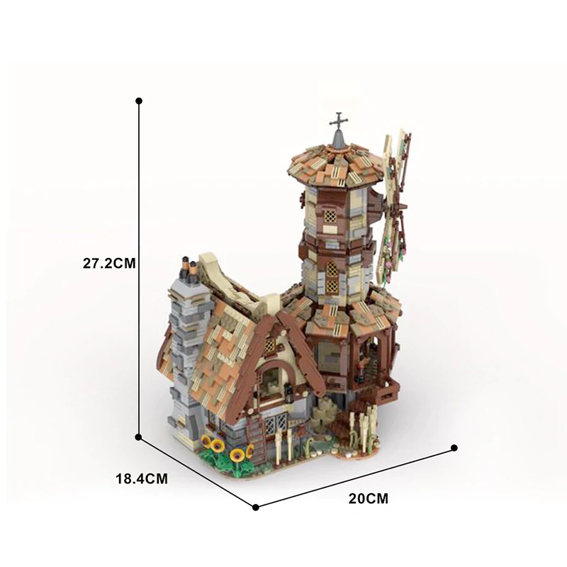 GoBricks MOC 138190 Medieval Windmill